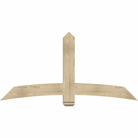 Ekena Millwork Bellingham Rough Sawn Timber Gable Bracket, Douglas Fir, 72"W x 36"H x 6"D x 6"F, 12/12 Pitch GBW072X36X0606BEL00RDF